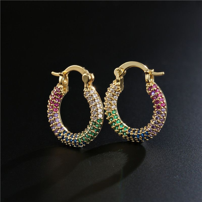 Hot-selling Simple Fashion Style Copper-plated Geometric Earrings