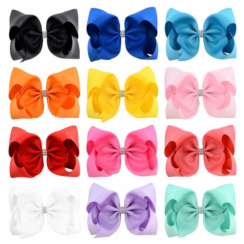 Candy Color 8 Inch Children's Bowknot Alice Flower Hairpin Set