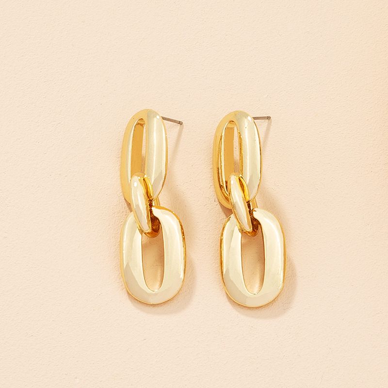 Fashion Golden Chain Geometric Alloy Earrings Wholesale