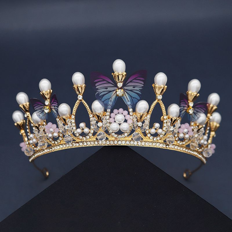 Korean Handmade Pearl Butterfly Crown