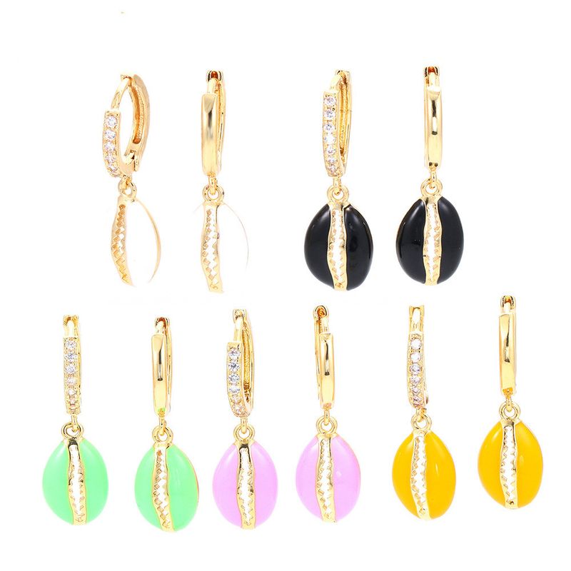 Wholesale Fashion Dripping Color Earrings