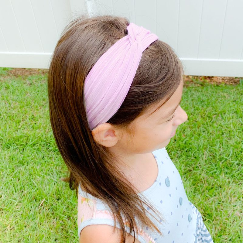 Korean Fashion Style Cute Children's Cross Solid Color Nylon Jacquard Rabbit Ears Headband