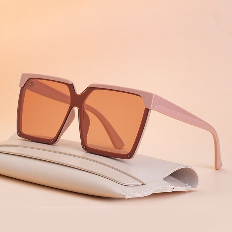 جديد أزياء بسيطة كبيرة الإطار أزياء واحدة قطعة النظارات الشمسية