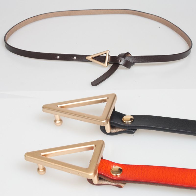 Fashion Triangle Leather Thin Belt Wholesale