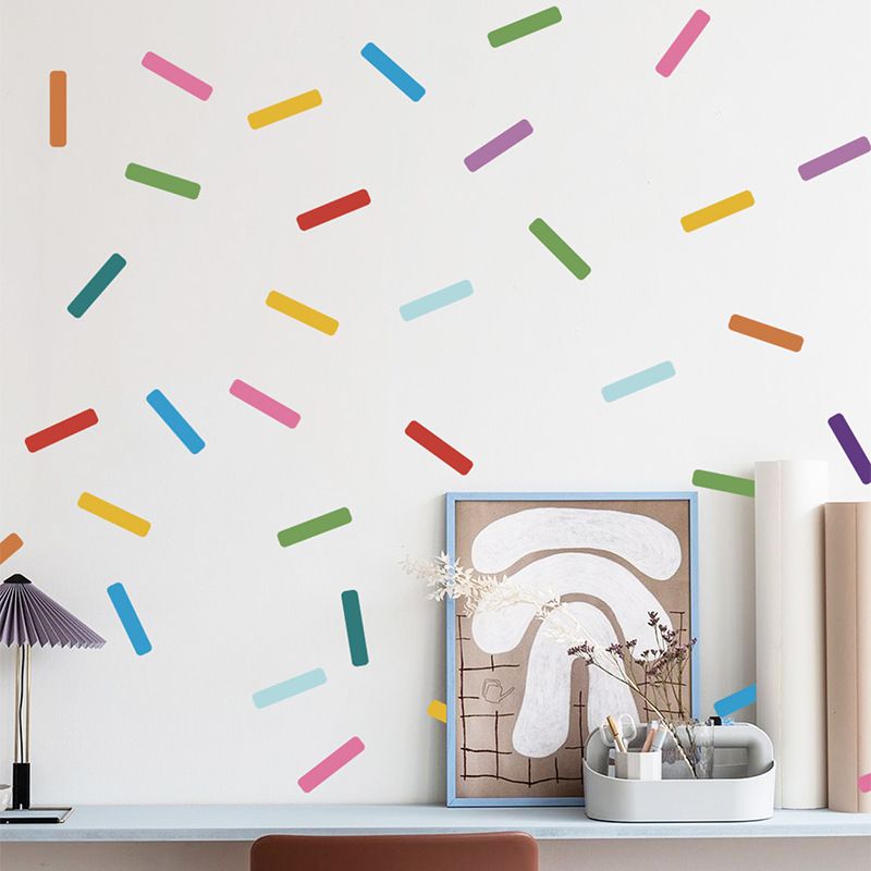 New Fashion Color Strip Korean Colorful Wall Stickers