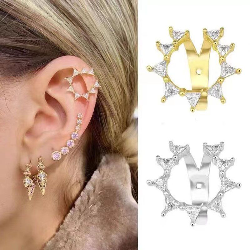 Fashion Triangle Zircon Ear Bone Clip