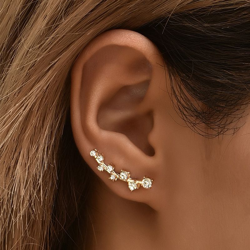 Korean Full Rhinestone Earring Set