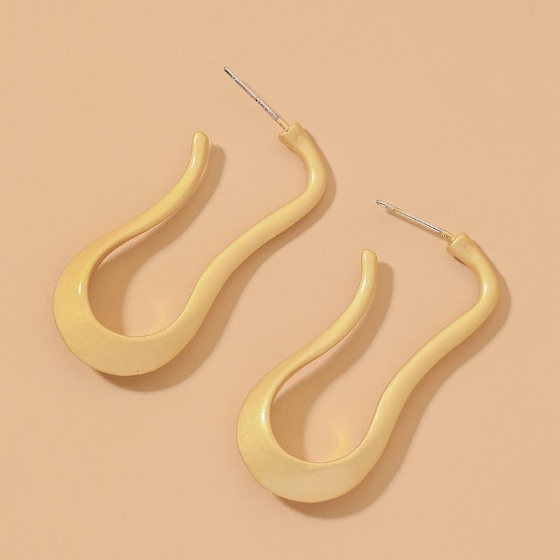 Fashion Matte Gold U-shaped Earrings