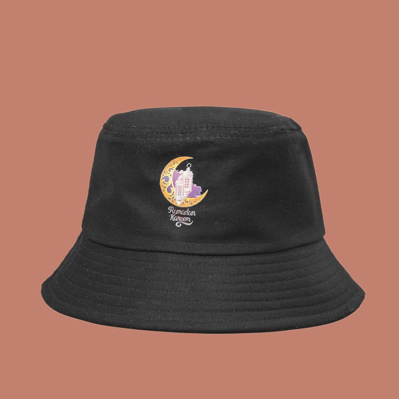 Fashion Black Moon Sunshade Fisherman Hat