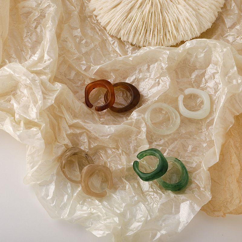 Korean Transparent Resin Blooming Ring