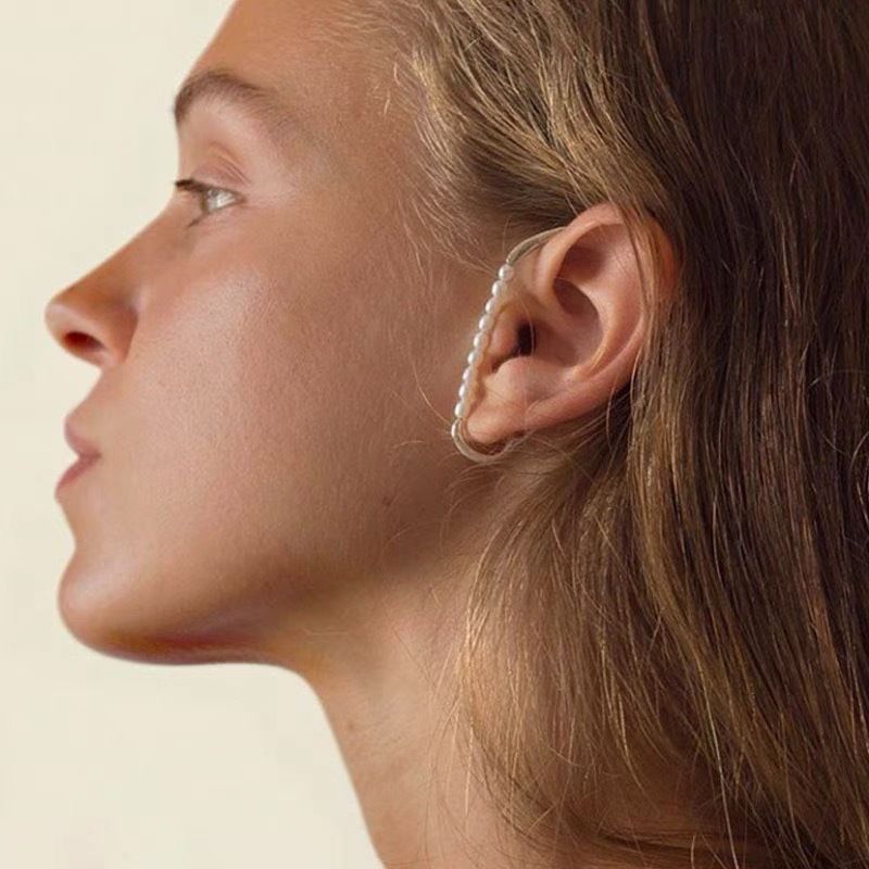 Simple Pearl Geometric Ear Clips