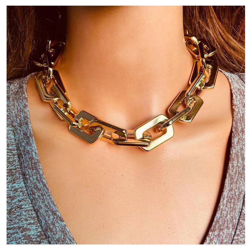 Fashion Square Thick Chain Necklace Wholesale