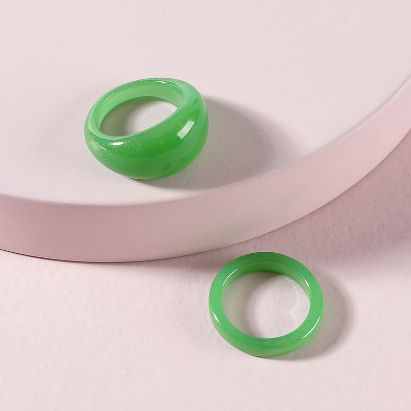 1 Piece Simple Style Geometric Resin Artificial Gemstones Rings