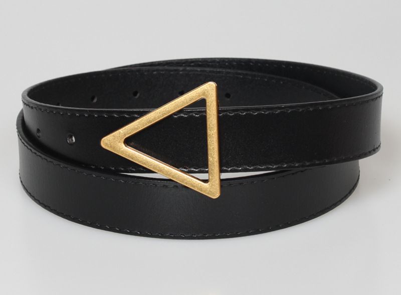 Cinturón De Hebilla Triangular De Metal De Moda