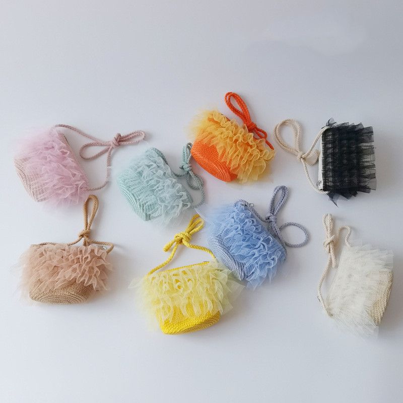 Simple Lace Straw Children's Bags