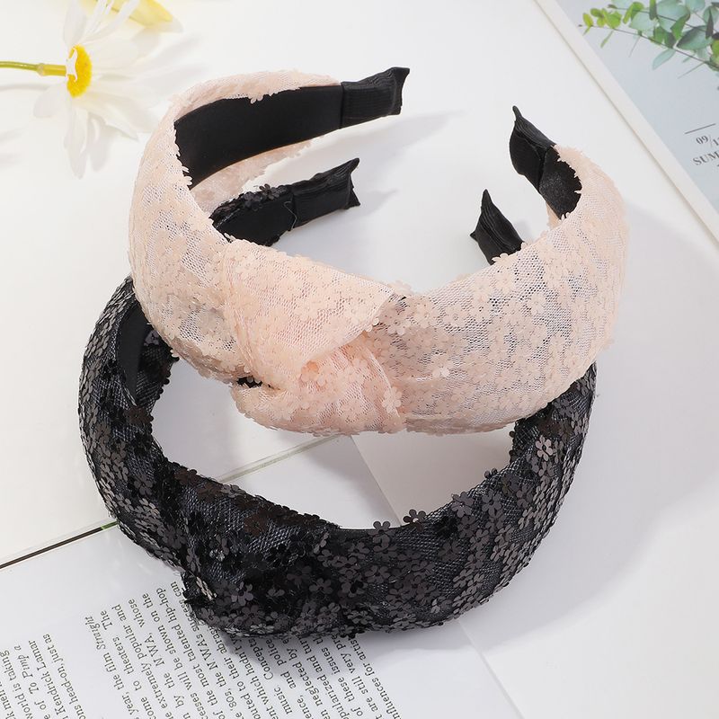 Neue Koreanische Mode Breitseitig Geknotete Gestreifte Stirnband