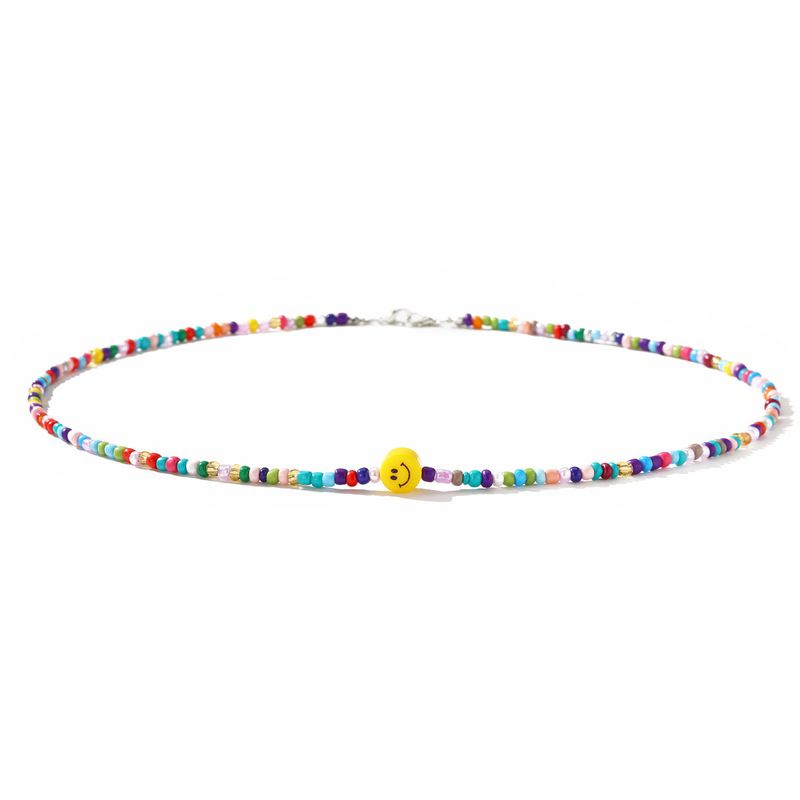 Simple Handmade Beaded Smiley Face Glasses Chain Wholesale
