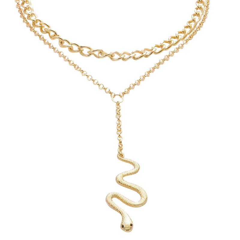 Mode Schlange Mehrschichtige Legierung Halskette Großhandel
