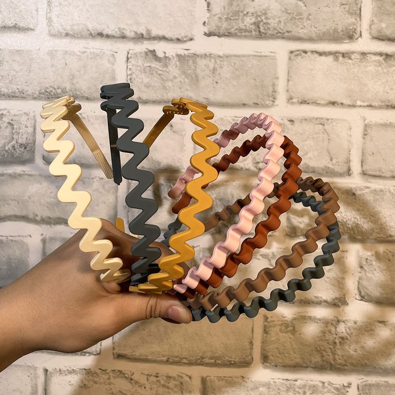 Korean Candy Color Geometric Wave Headband