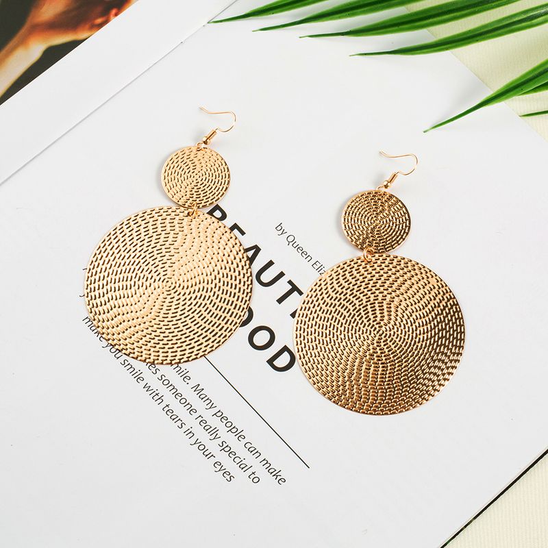 Fashion Atmosphere Circle Small Disc Alloy Earrings Wholesale
