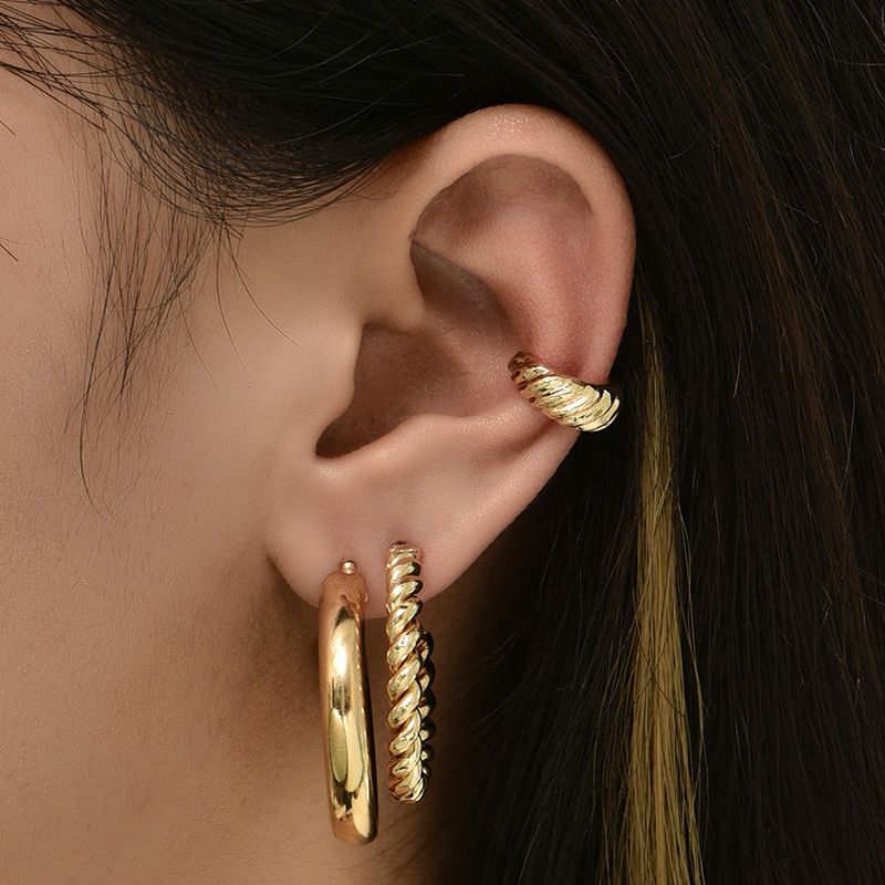 New Fashion Simple Style Metal Earring Set