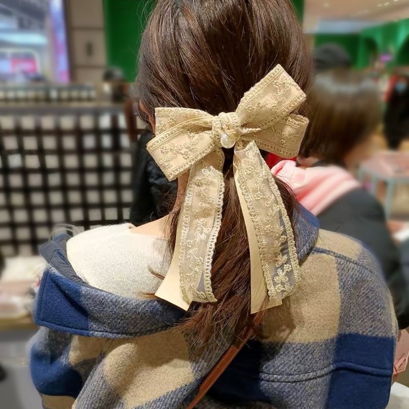 Korean Style Lace Double-layer Bow Hairpin
