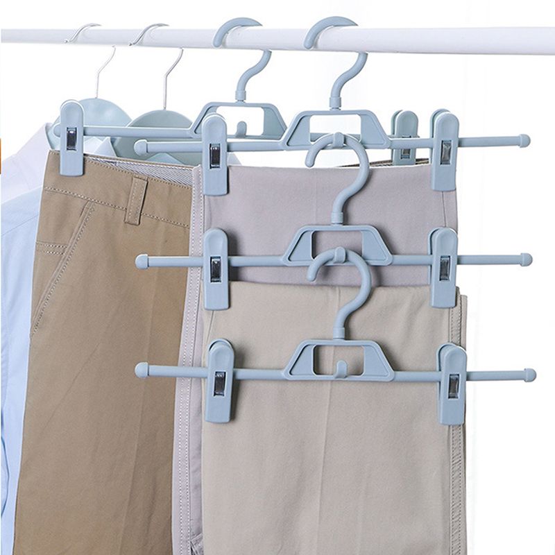 5pcs Multifunctional Plastic Windproof Trousers Rack