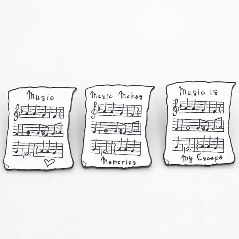 Nuevo Broche De Goteo De Aleación De Partitura De Piano De Música De Dibujos Animados