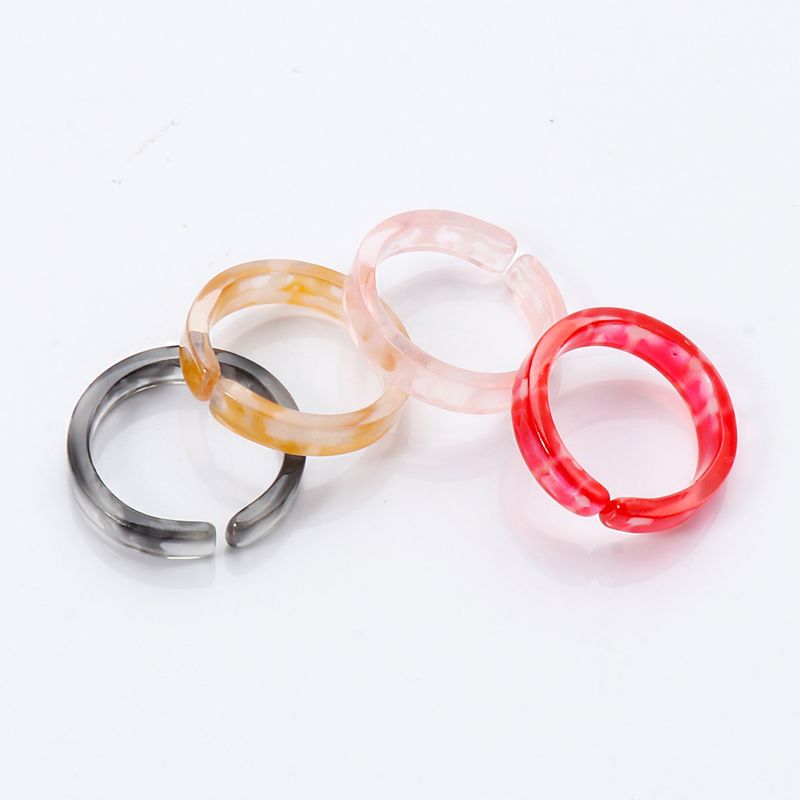 Fashion Style Acrylic Korean Trendy Ring Set