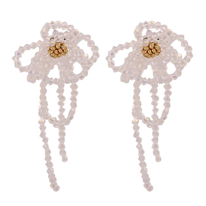 Baroque Pearl New Flower Long Tassels Earrings