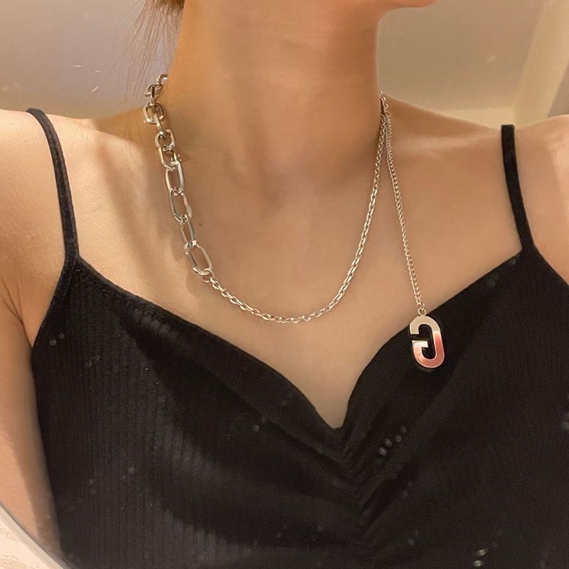 Fashion New Style Simple Letter Thickness Chain Necklace