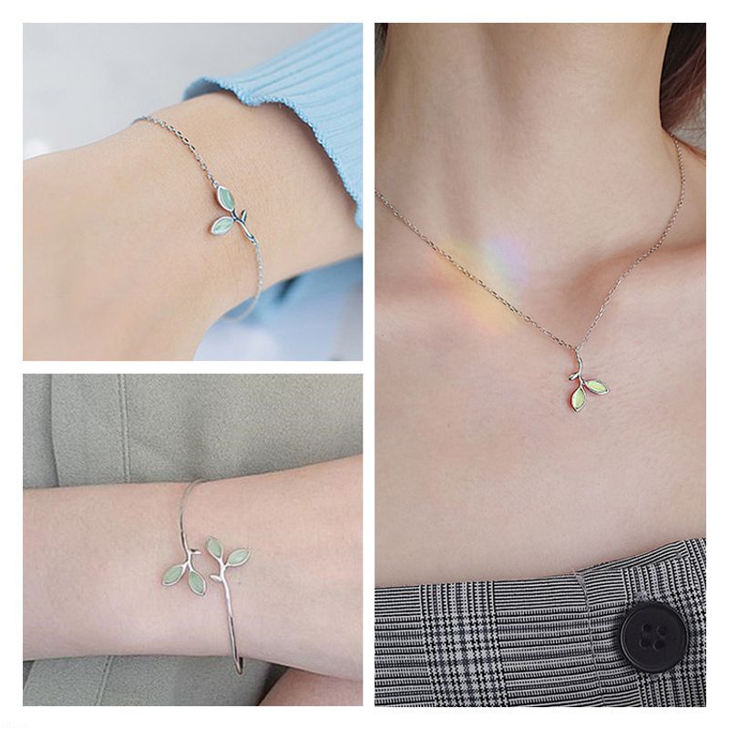 Korean Fashion New Style Lucky Leaf Decor Necklace