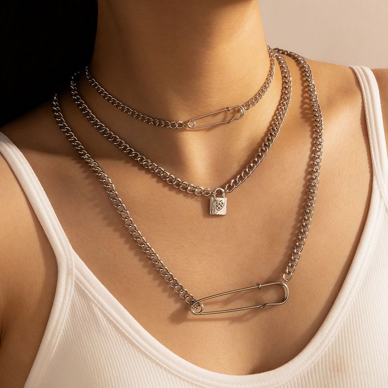 New Fashion Style Multi-layer Item Pendant Love Three-layer Necklace