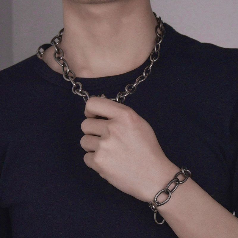 Hip-hop Titanium Steel Thick Chain O-shaped Bracelet