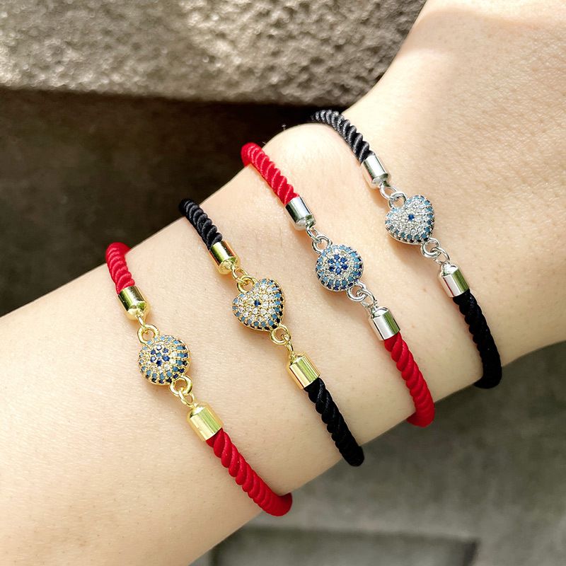 Fashion Red Rope Devil Eye Woven Couple Bracelet