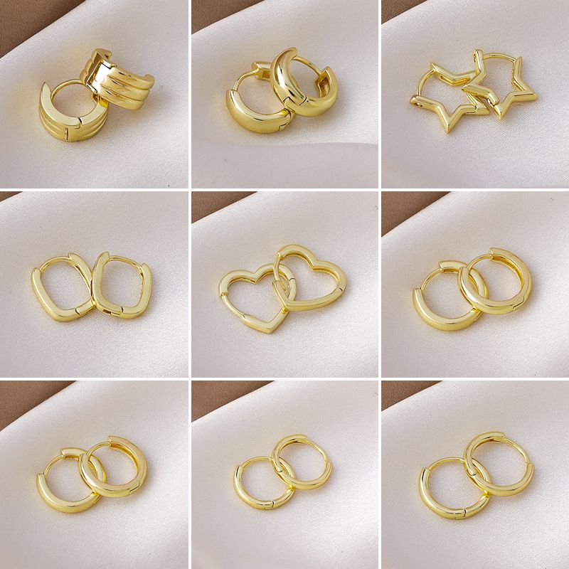Korean Style Simple Geometric Hoop Earrings Wholesale