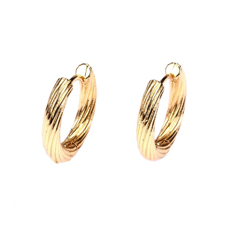 Retro Geometric Twisted Circle Earrings