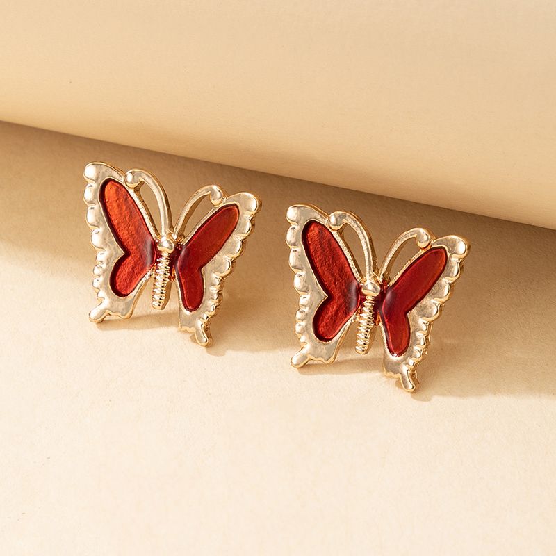 Korean Fashion Creative New Dripping Butterfly Earrings