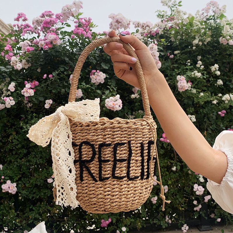 Korean Fashion Style New Hand-woven Bucket Bag