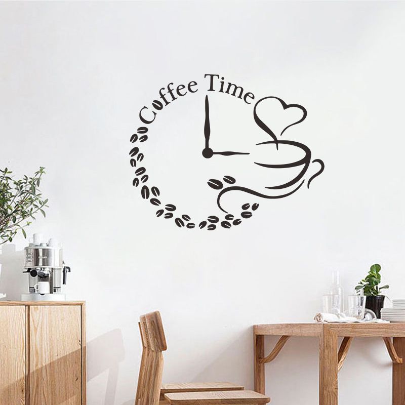 Autocollants Muraux Décoratifs De Porche De Chambre À Coucher En Forme D&#39;horloge Simple
