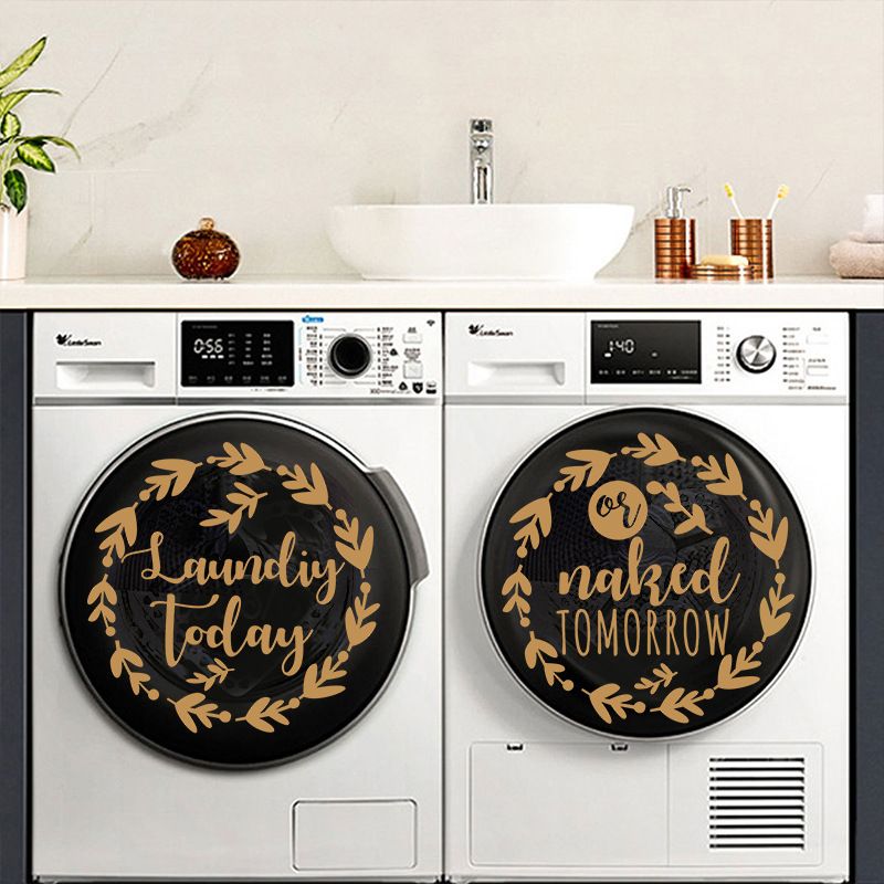 Fashion Golden Round Bedroom Washing Machine Porch Stickers