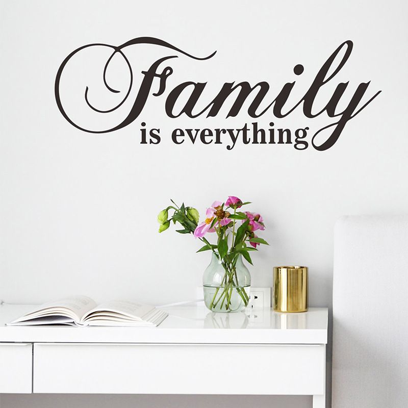 Simple English Slogan Bedroom Living Room Entrance Wall Sticker