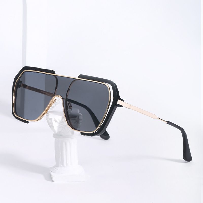 Retro Large Frame Contrast Color Sunglasses Wholesale