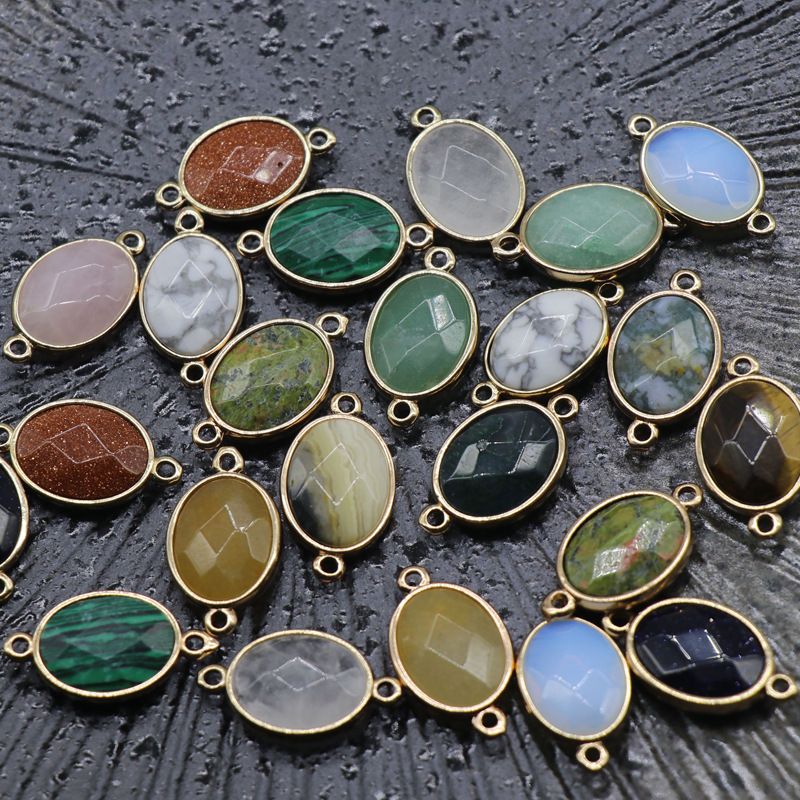 Crystal Agate Gemstone Edging Pendant Wholesale