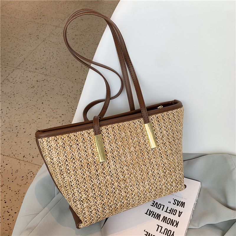 Korean Style Woven Simple Large-capacity One-shoulder Bag