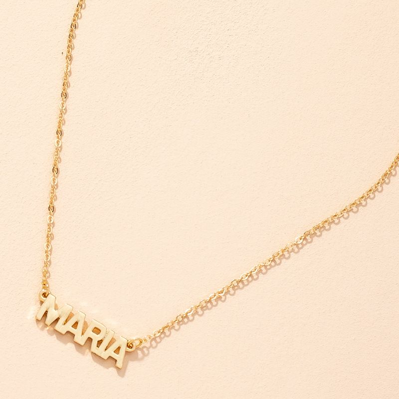 Fashion Letter Pendant Necklace Women's Clavicle Chain