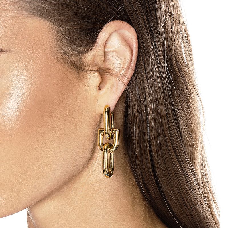 Wholesale Retro Gold Chain Link Tassel Earrings
