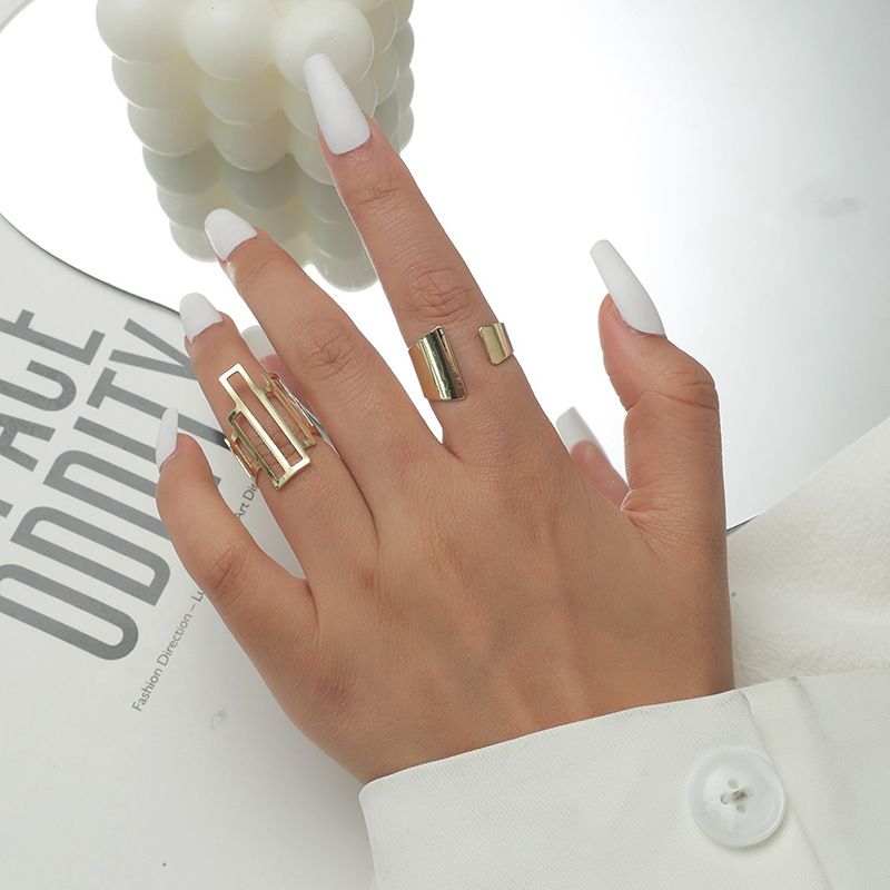 Wholesale Fashion Geometric Alloy 2-piece Ring