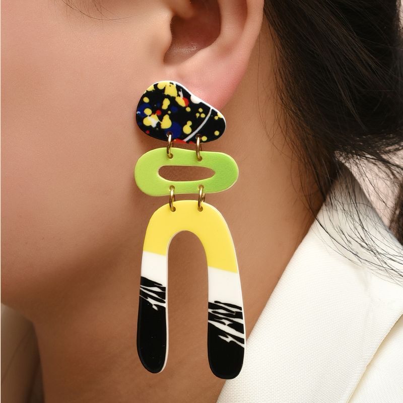 Fashion Geometric Acrylic Tassel Earrings Wholesale