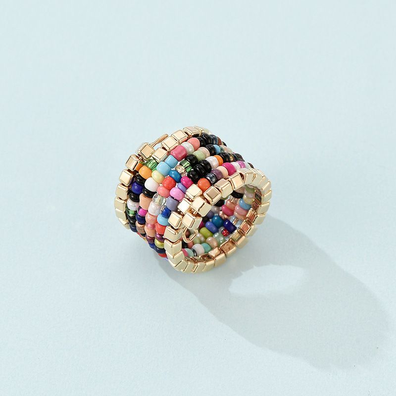 Bohemian Color Beads Multi-layer Integrated Ring